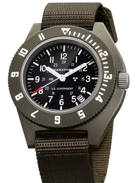 Marathon Swiss Made Quartz Military Navigator Pilot Watch with Tritium Illumination #WW194013SG