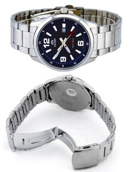 Orient Commander Quartz Watch with Vibrant Deep Blue Dial and Date #UNE1005D