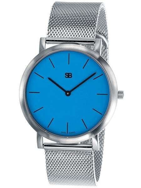 SB Ultra-Thin Swiss Quartz Dress Watch with Sapphire Crystal #SOB1009-MESH