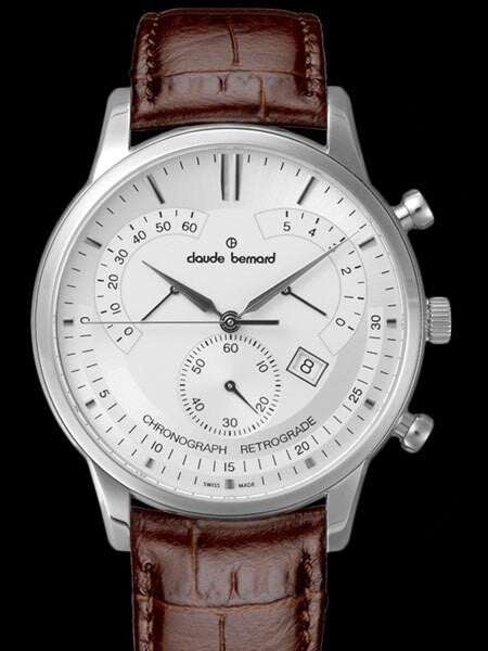 Claude Bernard Retrograde Chronograph Watch with Sapphire Crystal #01506-3-AIN