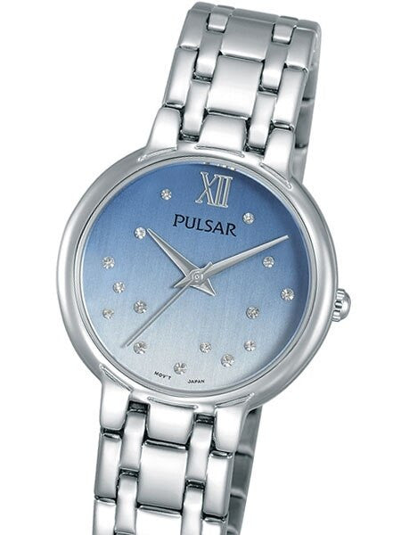 Pulsar Ladies Crystal Stars Night Out Watch with Gradient Blue Dial #PH8301