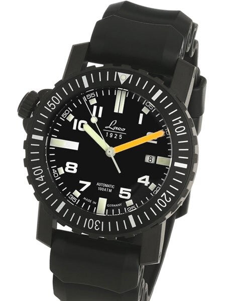 Laco Squad Seven Seas 1000 Meter Dive Watch with Sapphire Crystal and Helium Release Valve #861703