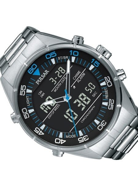 Pulsar On The Go Watch with Daily Alarm, Stopwatch, and Hourly Chime #PW6017