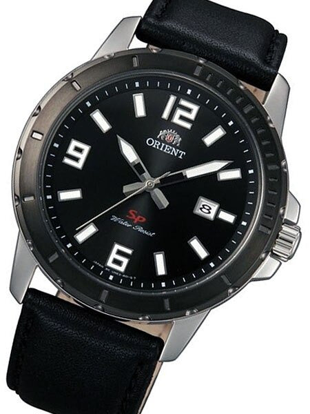 Orient Nite II Quartz Watch with Radiant Black Dial and Bezel #UNE2004B