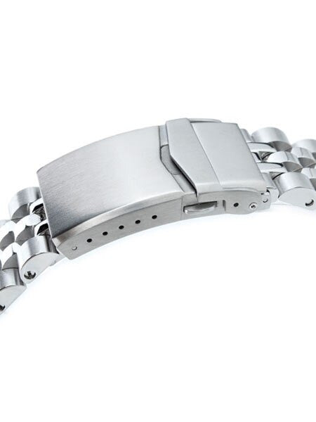Strapcode 20mm ANGUS-J "Louis" 316L Stainless Steel Watch Bracelet for Seiko Alpinist SARB017, V-Clasp #SS201820B064