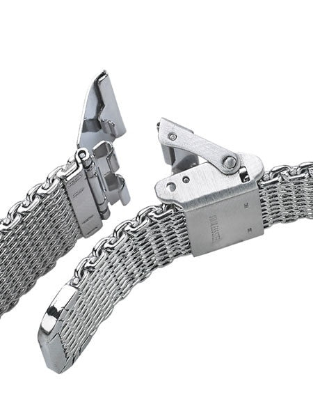 Vollmer Polished Mesh Bracelet with Easy Adjust Push Buckle #13080H4 (20mm)