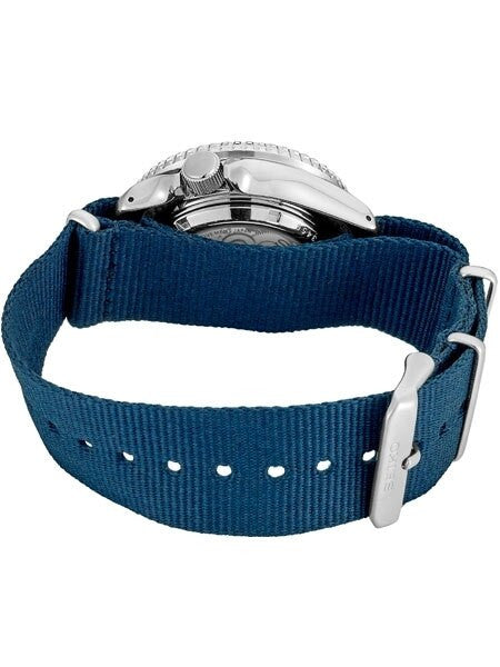 Seiko 5 Sports 24-Jewel Automatic Watch with Blue Dial and Nylon Strap #SRPD87