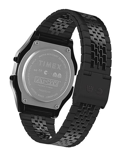 Timex T80 x PAC-MAN 34mm PVD Stainless Steel Bracelet Watch #TW2U32100YB