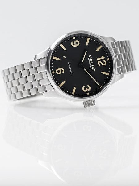 Lum-Tec 38mm Automatic Dress Watch with Double Curved AR Sapphire Crystal #C5
