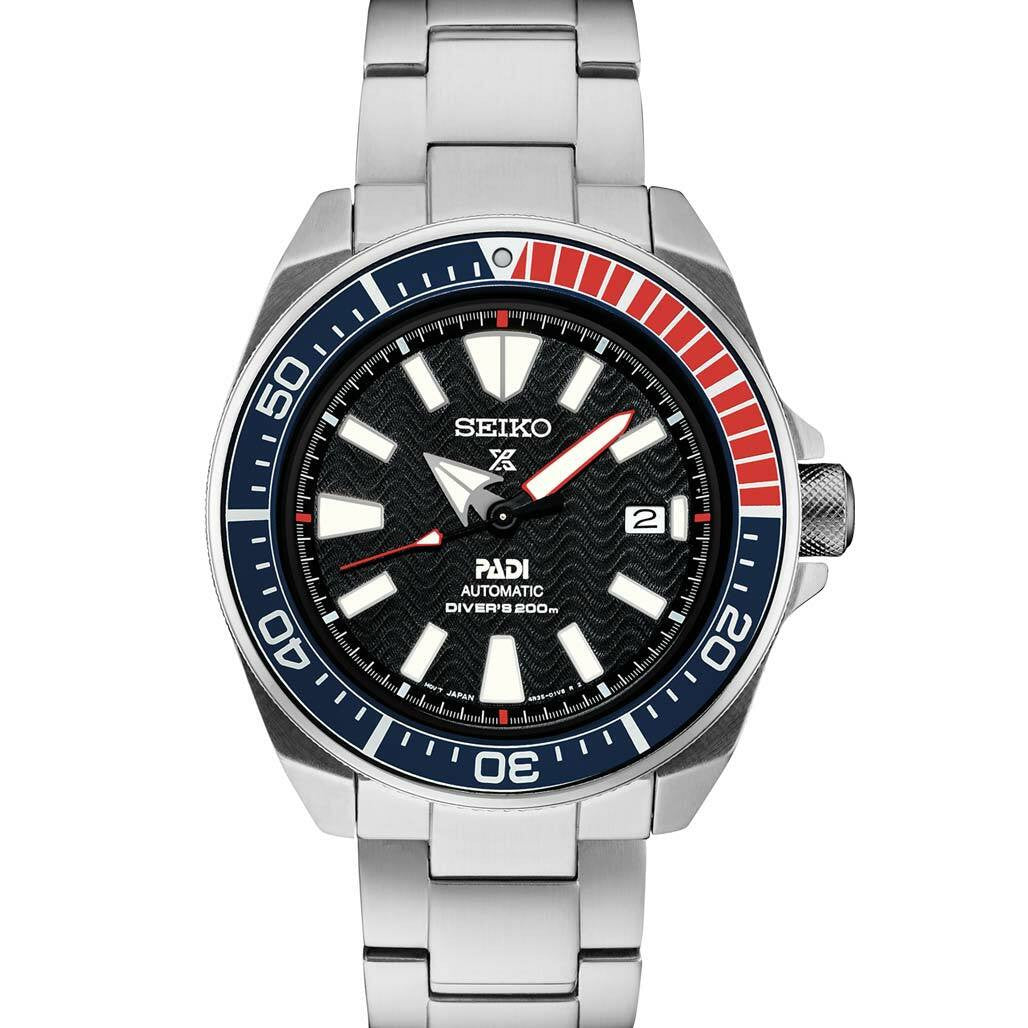 Seiko Samurai PADI Prospex Automatic Dive Watch with Black Dial