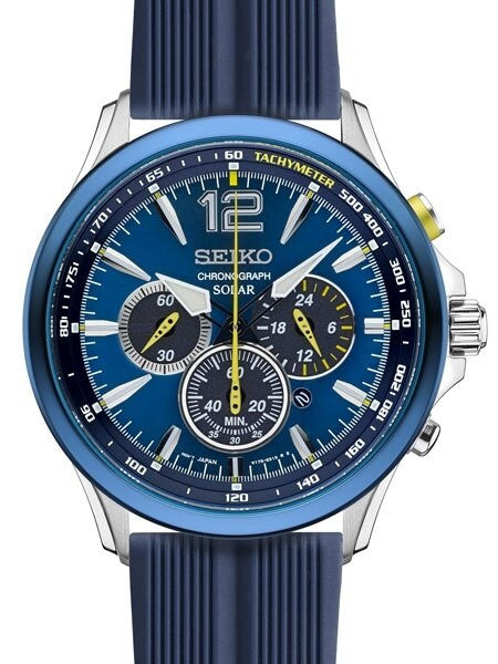 Seiko Jimmie Johnson, Special Edition Solar Chronograph with 24-Hour Sub-Dial #SSC505