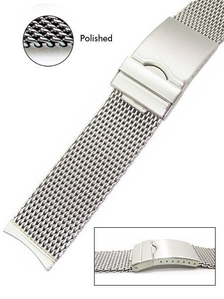 Vollmer Polished Mesh Bracelet #99460H4 (Curved End, 20mm)