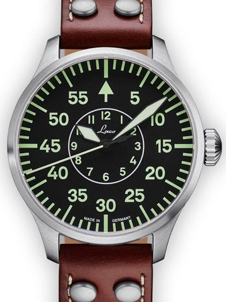 Laco 42mm Aachen Type B Dial Automatic Pilot Watch, New Sapphire Crystal #861690