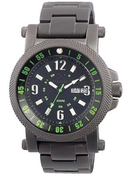 Reactor Fallout 2 Dive Watch with SuperLuminova Illumination and 45mm Matte Black Nitrided Case #56509