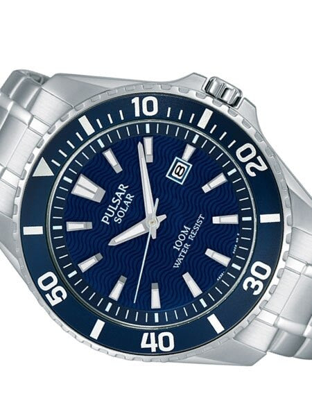 Pulsar Solar Powered Quartz Sport Watch with 44mm Case #PX3067