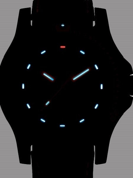 Traser Red Combat Watch with Sapphire Crystal and Black Rubber Strap #105503