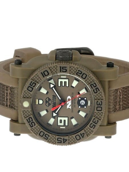 Reactor Gryphon Watch with Never Dark Illumination, Nitromid Polymer, Steel Core Case and Rubber Strap #73821