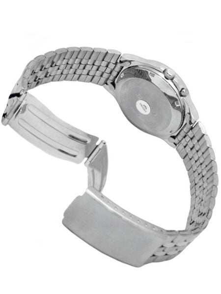 Orient Automatic Watch with Textured White Dial and Bracelet #EM5M010W