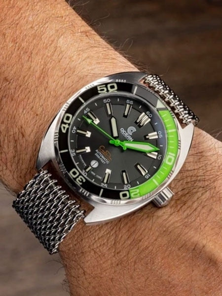 Ocean Crawler 600-Meter Core Swiss Automatic Dive Watch, with Luminous Sapphire Bezel Insert #1291