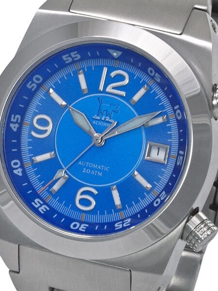 Lew and Huey 200 Meter Dual Crown Automatic Dive Watch with Strap and Bracelet #Acionna-BW