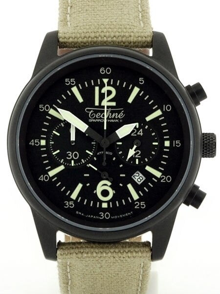 Techne 41.5mm SparrowHawk II Quartz Chronograph with 24-Hour Sub-Dial  #477.132