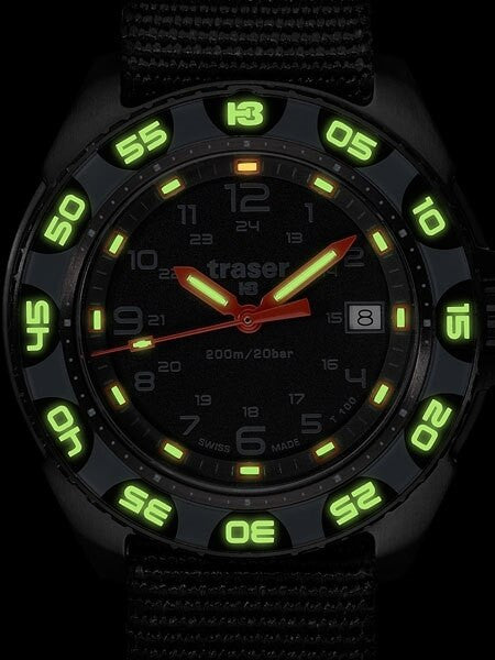 Traser Red Alert T100 Watch with Sapphire Crystal and Black Strap #106469