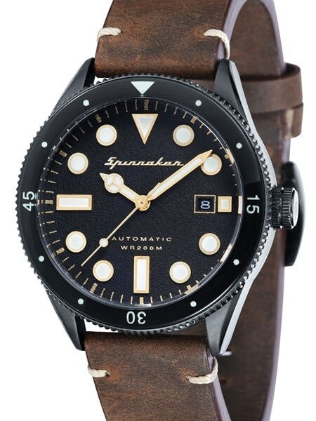 Spinnaker Cahill Automatic Sports Watch with 43mm PVD Case and Black Dial #SP-5033-02