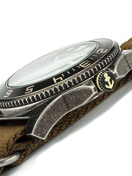 BENRUS 44mm Stainless Steel, Military-Inspired Quartz H6 Watch #BR012A