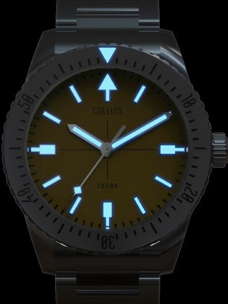 Collins SONAR Swiss Automatic, 300-M Dive Watch with 39.5mm Case and a Sapphire Crystal #CWC05