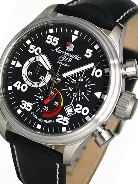 Aeromatic 1912 Military Aviator Observer Chronograph with 24-hour Sub-Dial #A1229