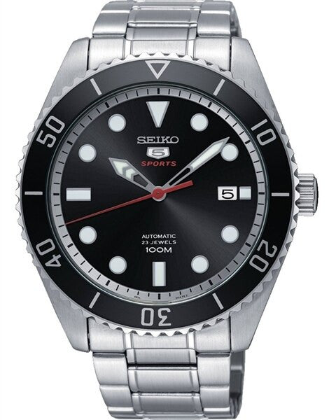 Seiko 44mm Sports 5, 4R35 Automatic Watch with Date Window #SRPB91K1