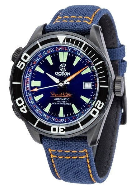 Ocean Crawler Ocean Navigator Swiss Automatic with Titanium Case,  AR Sapphire Crystal #CD-422