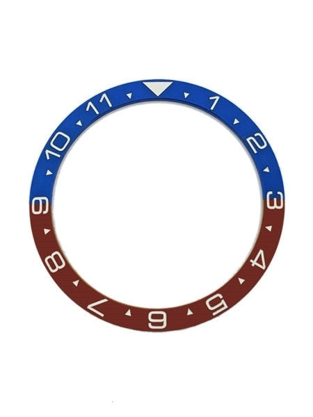 "Pepsi" (Dual-Time) Ceramic Luminous Bezel Insert for Seiko SKX007, SKX009, SKX011 #C15