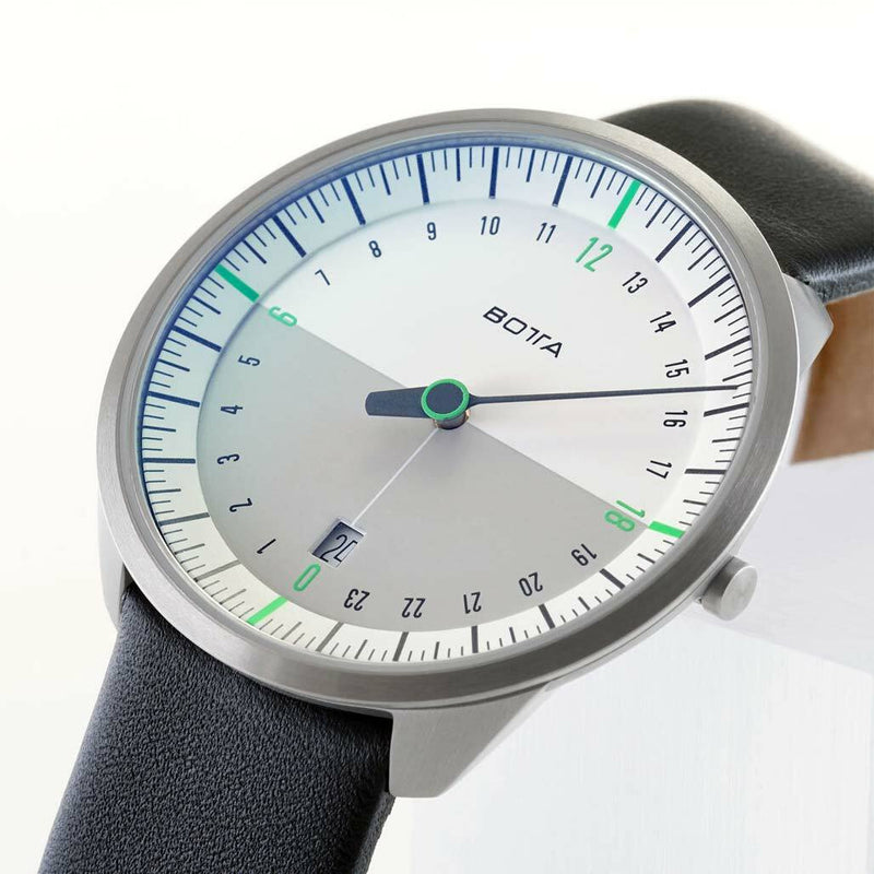 Botta UNO 24 one hand 24-hour Swiss quartz watch with 40mm titanium case #422010