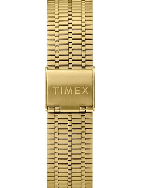 Q Timex Reissue of 1970's 38mm Yellow Goldtone Bracelet Watch #TW2U61400ZV