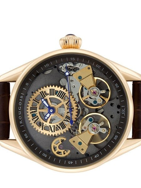 Rougois Regal Series Rose Gold Dual Escapement Automatic Watch #RS8390G