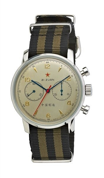 SCRATCH AND DENT - Seagull 1963 Hand Wind Mechanical Chronograph with White Dial #6488-2901C