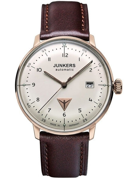 Junkers Bauhaus Swiss Automatic Watch with Domed Hesalite Crystal #6058-4
