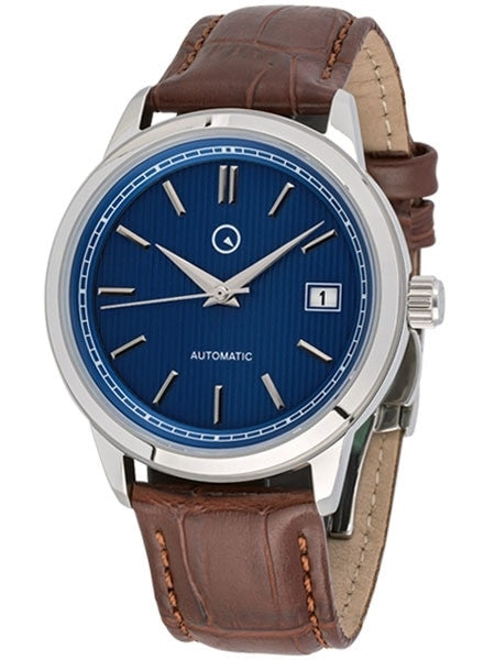 Islander Automatic Dress Watch with Pinstripe Blue Dial, AR Sapphire Crystal #ISL-33