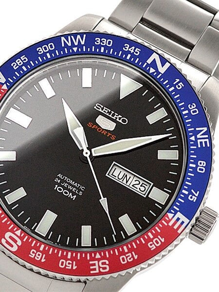Seiko 5 Sports 24-Jewel, Automatic with Rotating Compass Bezel #SRP661K1