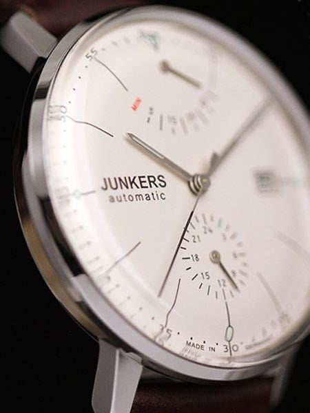Junkers Bauhaus Automatic Watch with Power Reserve and 24hr Subdial #6060-5