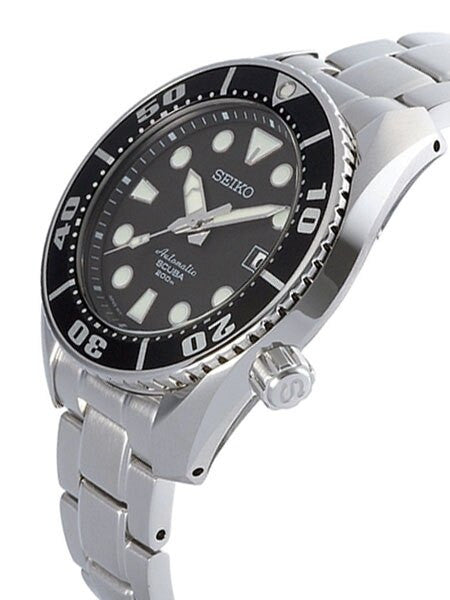 Seiko Sumo Prospex Automatic Dive Watch with Black Dial and Stainless Steel Bracelet #SBDC001