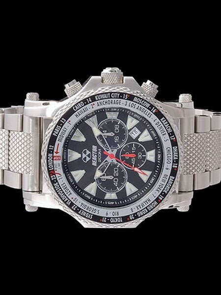 Reactor Proton World Time, Chronograph Watch with Date and SuperLuminova Illumination #91001