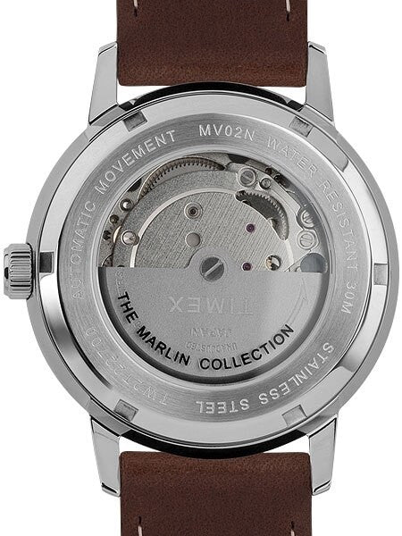 Scratch and Dent - Timex 40mm Marlin 21-Jewel Automatic Watch with Silver Dial #TW2T22700ZV