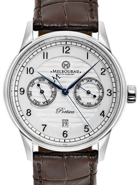 Melbourne Portsea Automatic Calendar Watch with White Dial, Sapphire Crystal #PS.40.A.CAL.01