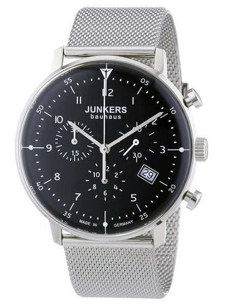 Junkers Bauhaus Swiss Quartz Chronograph with Domed Hesalite Crystal #6086M-2