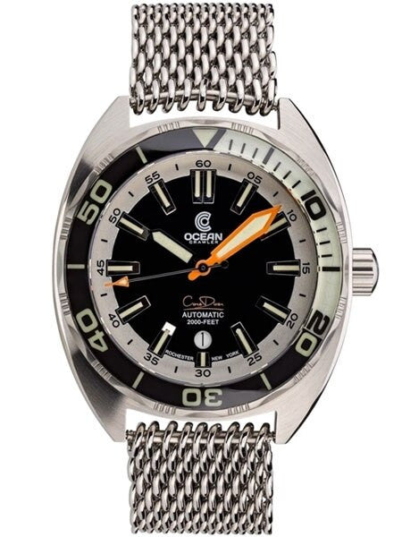 Ocean Crawler 600-Meter Core Swiss Automatic Dive Watch, with Luminous Sapphire Bezel Insert #1293
