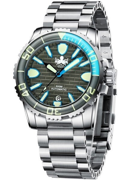 PHOIBOS 500-Meter Great Wall Swiss ETA Automatic Dive Watch with DD AR Sapphire Crystal #PY022E