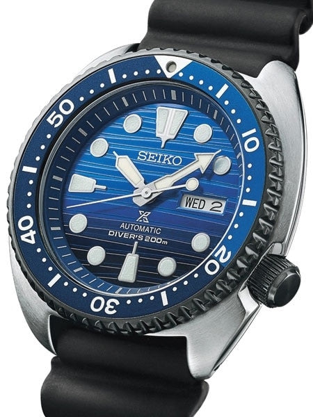 Seiko Save the Ocean Prospex Turtle Automatic Dive Watch with Silicone Dive Strap #SRPC91