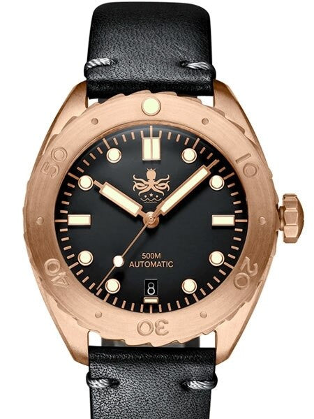 PHOIBOS Eagle Ray 500-Meter Swiss Automatic Dive Watch with Bronze Case, DD AR Sapphire Crystal #PY018C